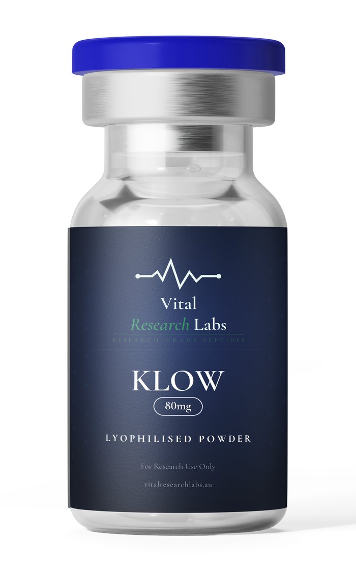 KLOW Blend research peptide vial, lyophilised powder, research-grade, Vital Research Labs Australia